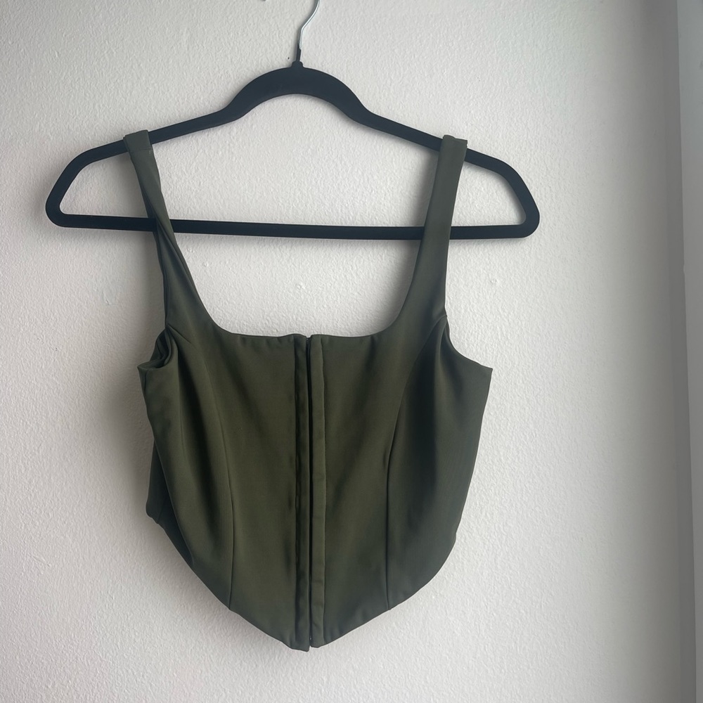 Green Corset Top